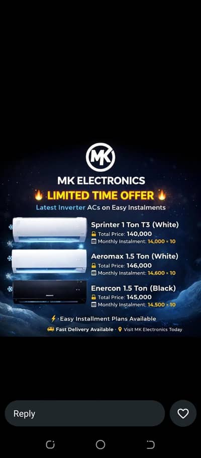 AC FOR SALE ON INSTALLMENT