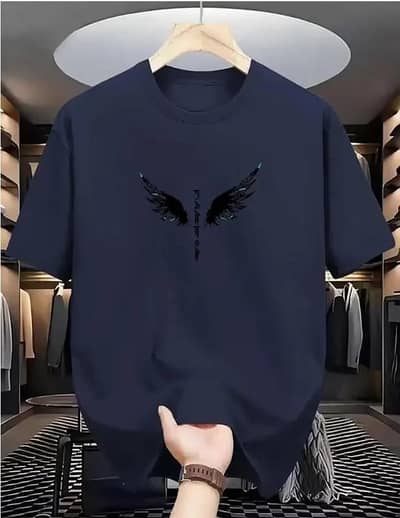 men's blue printed T shirts