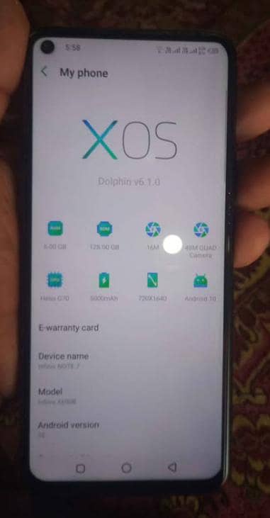 INFINIX NOTE 7 6,128  URGENT sale