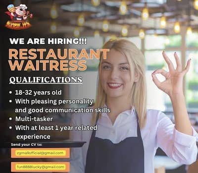 Female waiter Required