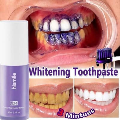 Teeth Whitening Serum Purple Toothpaste Daily Use