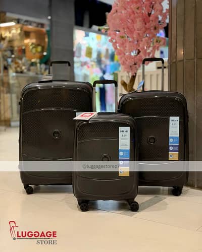 Delsey Luggage – 100% Unbreakable PP Hard Shell Suitcase with Expanda