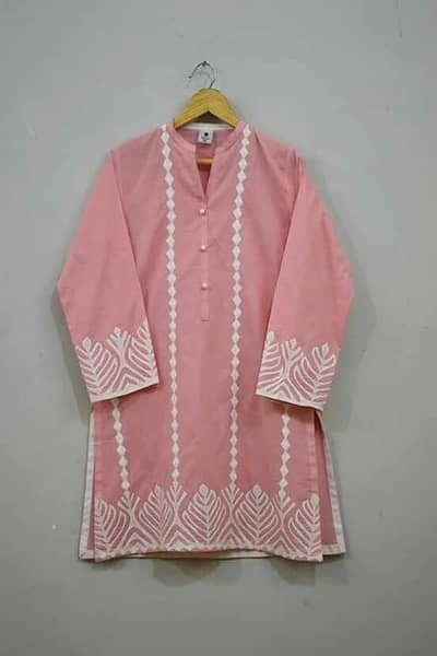 Elegant Applique Cotton 3PC Suit | Trendy Shalwar Kameez for Girls