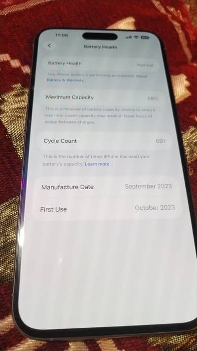 I phone 15 pro max 256GB PTA approved