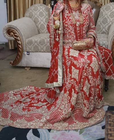 Urgent Sale – Bridal Red Heavy Lehenga