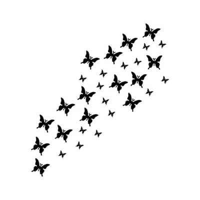 REBOCH DECOR Brand Pack of 30 Wooden Butterflies | 3D WoodenButterfly