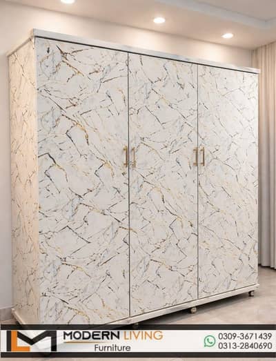 Wardrobe 3 Doors storage Drawers Hanging And Shelves Best Quality