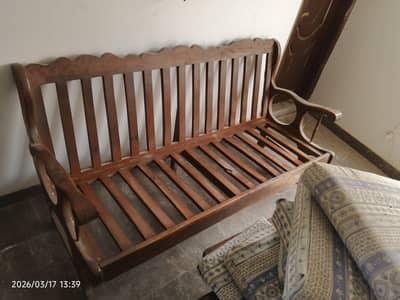 Wooden 5 seater sofa set for sale