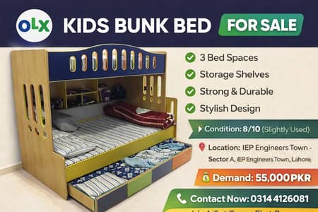 Bunk bed | Kid wooden bunker bed | Baby bed | Double bed | Triple bed
