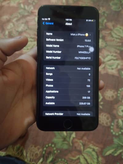 iPhone 7plus 256gb factory unlock exchange possible 03137356113