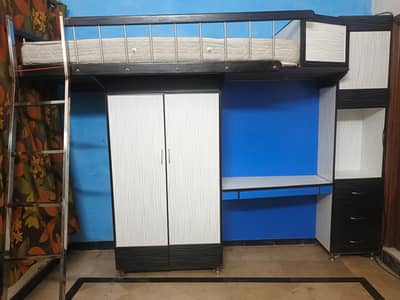 Kids Bunk Bed with Wardrobe Study Table Urgent (03258653391)