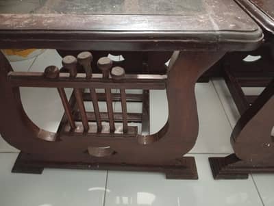 wooden side tables and centre table