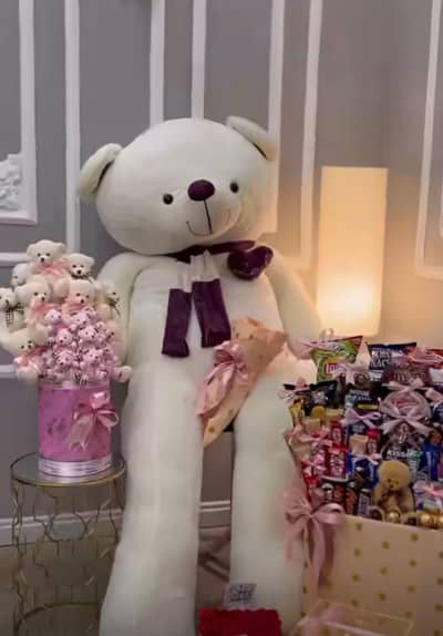 Teddy Bear Surprise Gift With Chocolates and Flowers 03008010073