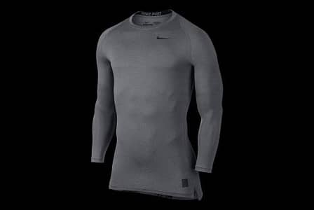 Nike pro shirt Mens, Gray Driy-Fit Compression Long Sleeves Top