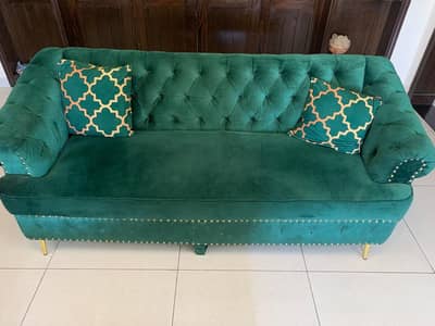 5 seater turkish emerald green sofa set