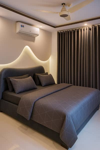 1 Bedroom VIP Full furnish flat per day available in Bahria town Lahore 0300 4561276