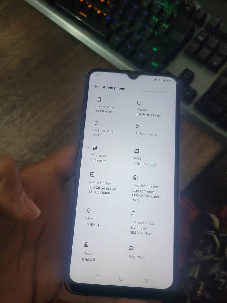 Oppo a16e 7