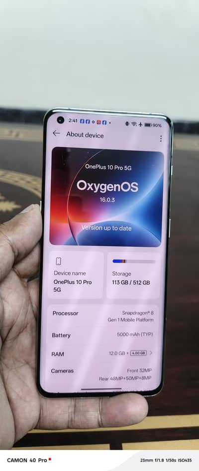 One Plus 10 Pro 5G Mobile With 65W Charger