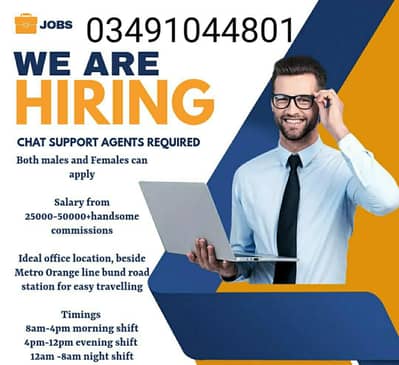 Chat Support Agents | Male & Female Jobs | USA
