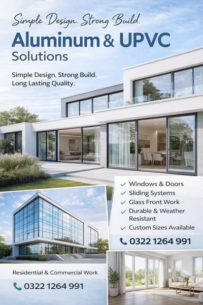 UPVC Windows | Aluminium Windows | Glass Work | Fabrication