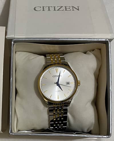 Brand New Citizen Men Watch Quartz Stainless Steel Silver Dial 41mm