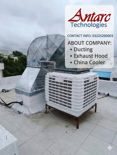 Evaporative air Cooler China cooler Ducting Exaust Hood Duct Cooler