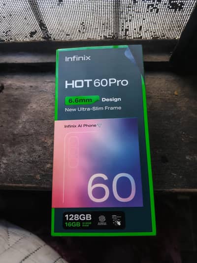 Infinix  Hot 60 pro  6+6 128 gb.