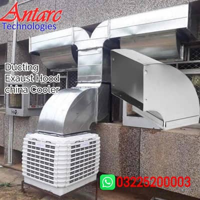 Evaporative air Cooler China cooler Ducting Exaust Hood Duct Cooler