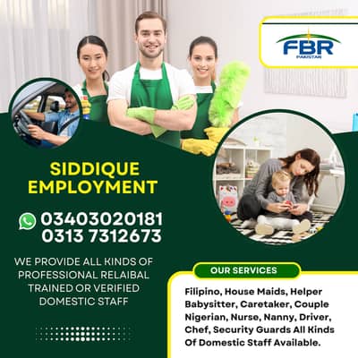 House Maids / Cook / Nanny / Couple/ BabySitter / Drivers / Nigerion