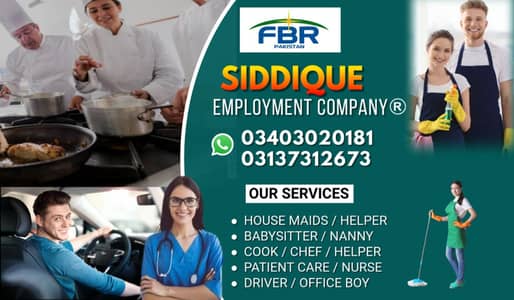 Maids | House Maids | Home Chef | Cook | Helper | Domestic Maids Staff