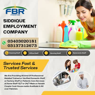Maids | Babysitters | Chef | Cook | Helper | Verified Domestic Staff