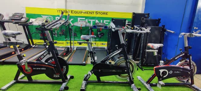 Electric Treadmill, Manual Treadmill, Eleptical Cycle, Air & Spin Bike
