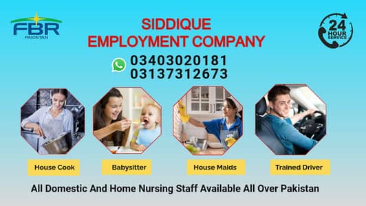 Maids | Babysitters | Chef | Cook | Helper | Verified Domestic Staff