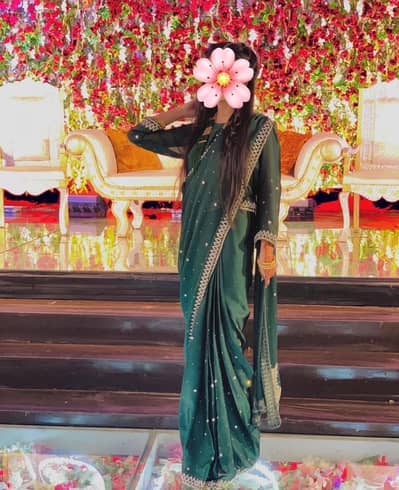 Wedding sarhee available (green and blue available)