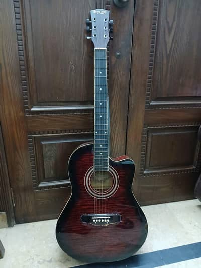 low action acoustic guitar, belt + bag included