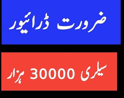 Driver au maid ki zrurt ha behria town Khana rehaish achi salary