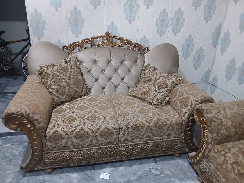 sofa set /7 seater sofa /Golden sofa set /crown sofa set 3