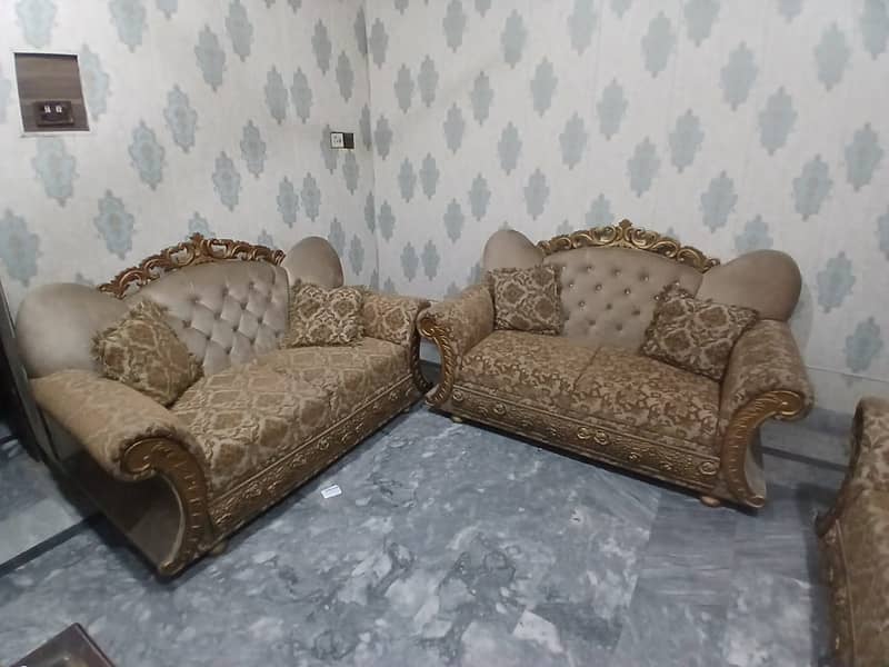 sofa set /7 seater sofa /Golden sofa set /crown sofa set 4