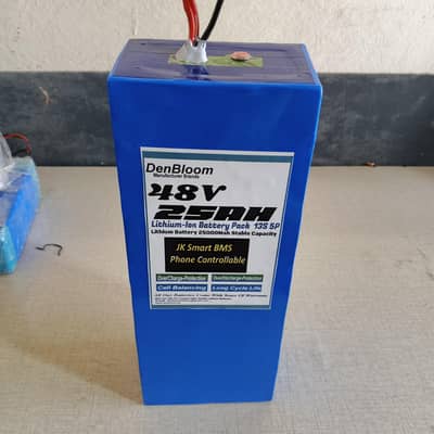 48v 25A Lithium Battery with JK smart BMS.