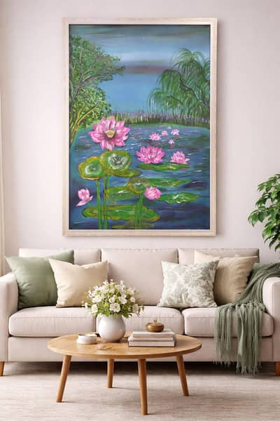 Pond lotus scenery