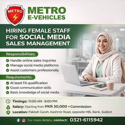 Social Media Sales Executive | Sales Jobs | Female Jobs