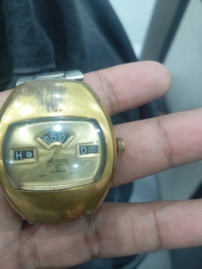 vintage sicura Automatic jump Hour Watch_Swiss Made