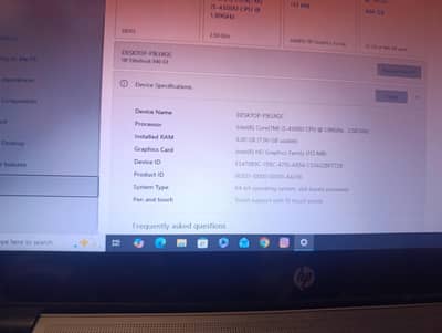 HP laptop elite book urgent sale