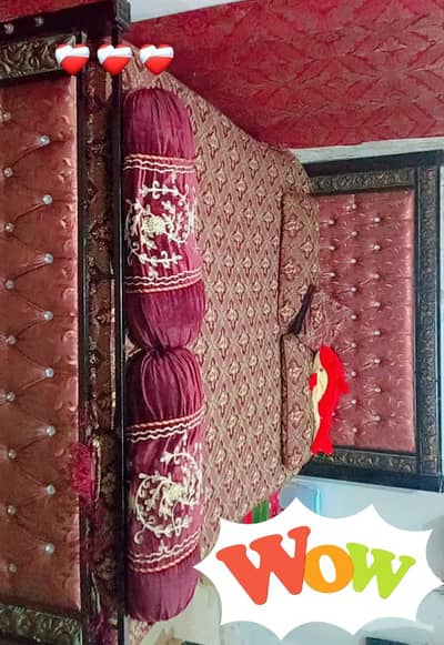 double iron bed