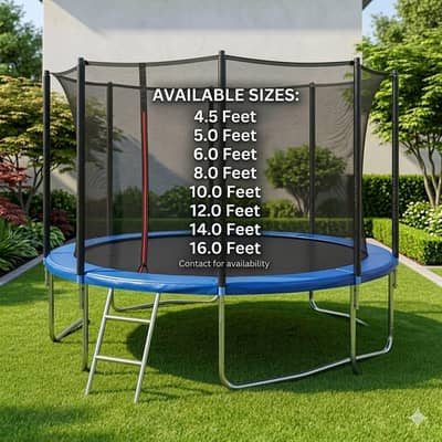 Trampoline | Round Trampoline and Enclosure|All Size Available