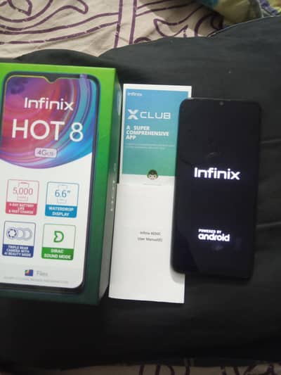 Infinix hot 8 4gb 64gb set with box only