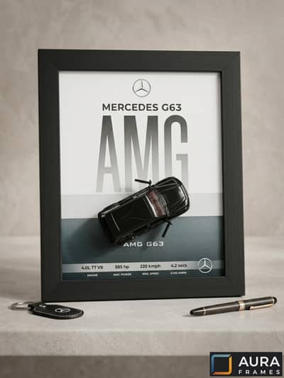 3D Metal Car Frame Wall Art Collection (Porsche, Mercedes, Mustang)