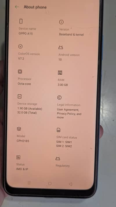 Oppo A15 3/32 Good condition PTA approved