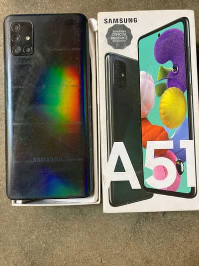 Samsung A51 with box 6/128 silled pack mobile All okay