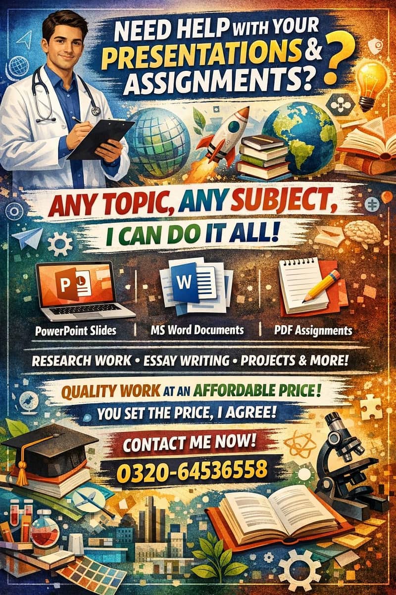 Professional assignment and presentation services 0